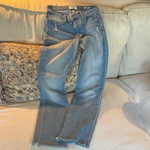 EUC Frame Denim Light Blue le high straight.